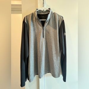 Adidas, half zip long sleeve pullover, size large
